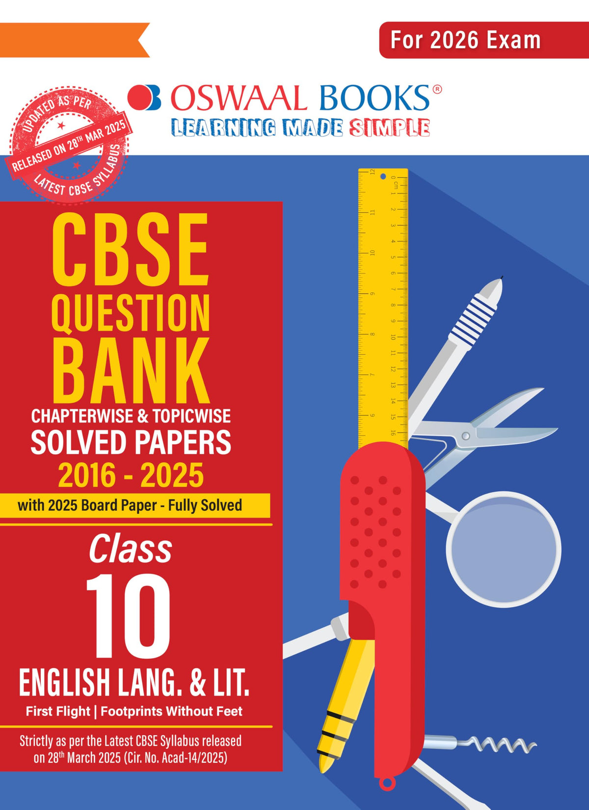 Oswaal CBSE Class 10 English Language & Literature Question Bank