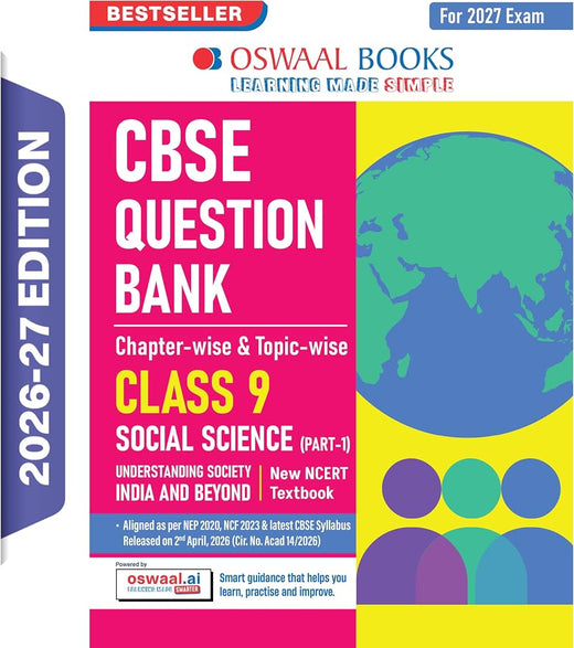Oswaal CBSE Class 9 Social Science Part 1  — Understanding Society: India and Beyond Question Bank )