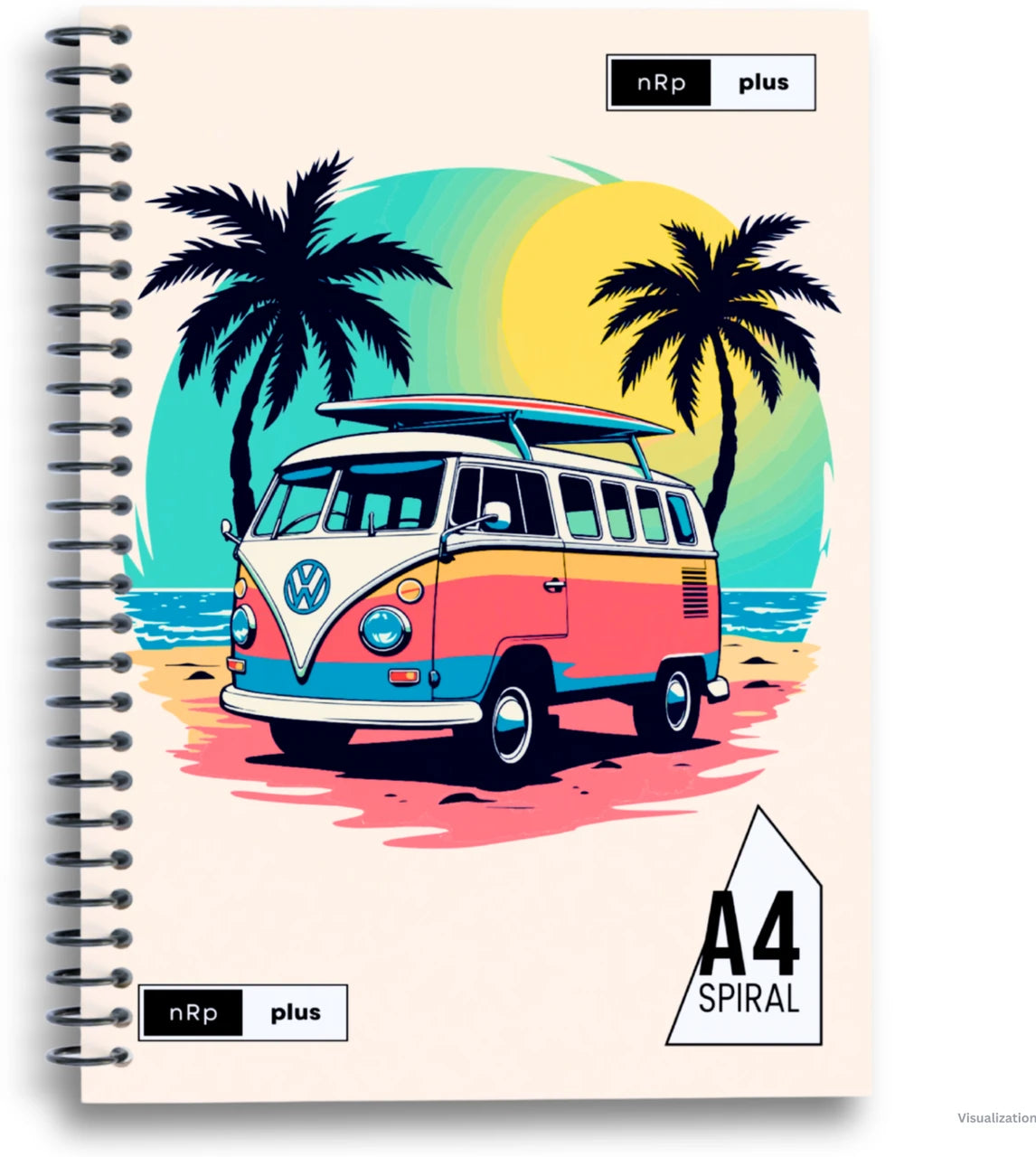 Spiral A4 Notebook ruled 400 Pages